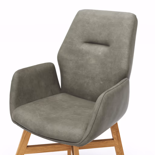 Armlehnstuhl Dalyan - Stoff, Grau