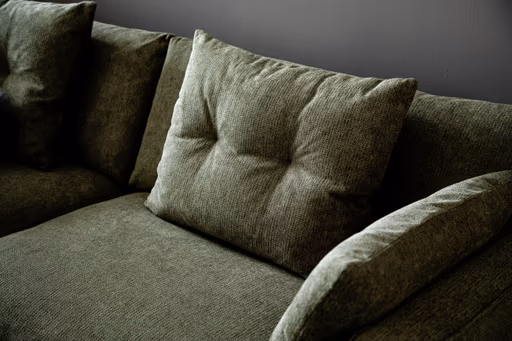 Ecksofa Anesa - Longchair links, 1,5-Sitzer, Stoff, Grün