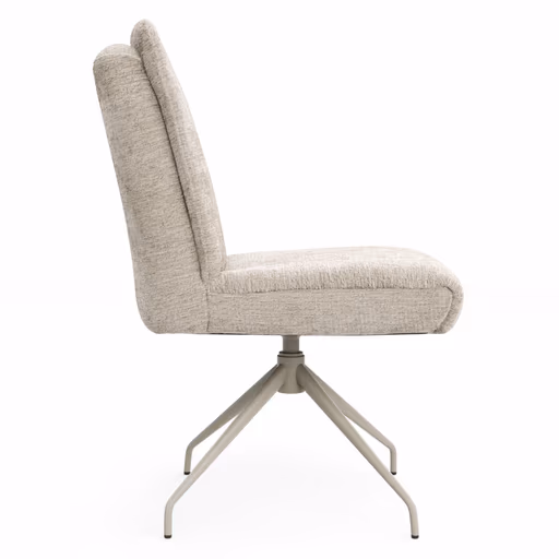 Stuhl Evania - Dreh und Relax-Funktion, hoher Rücken, Stoff, Ecru