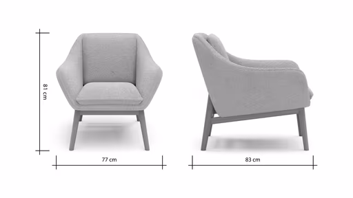 Sessel Karasu - Posh, Stoff, Natur