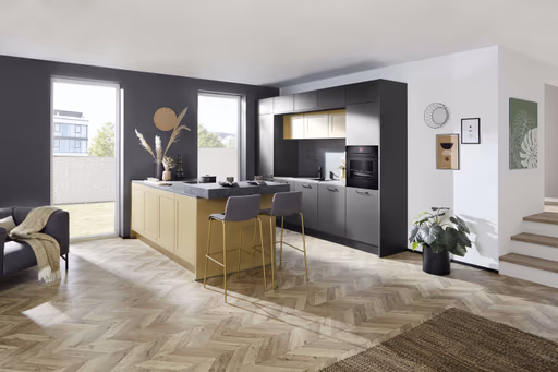 Inselküche 46.200 1 425, Sepianbraun Softmatt