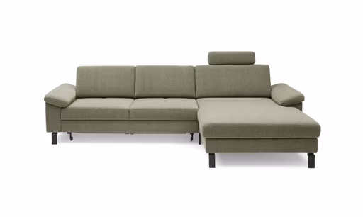 Ecksofa CALM MOVE - Ecke rechts inkl. Schlaffunktion, Microfaser, Grün