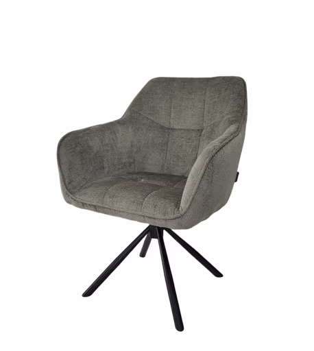 Armlehnstuhl MARLE - drehbar, Stoff, Grün