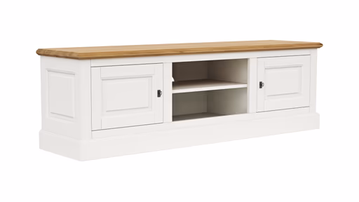 TV-Board Louisiana - teilmassiv, Weiß
