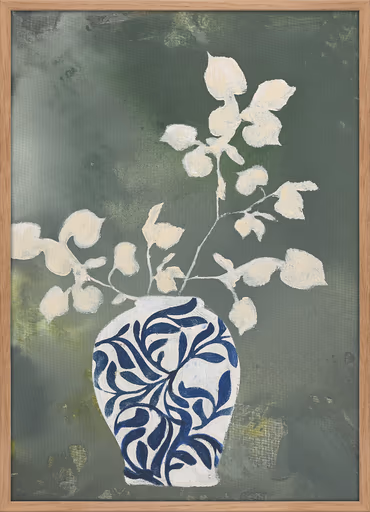 Gerahmter Digitaldruck - BHT ca. 50x70x2 cm, Grün