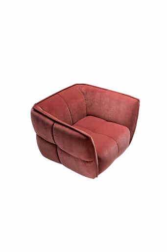 Sessel Hedda - Velour, Weinbeere