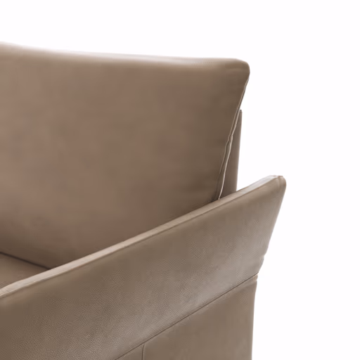 Recamiere Rosario - Ausrichtung rechts, Leder, Rauchbraun