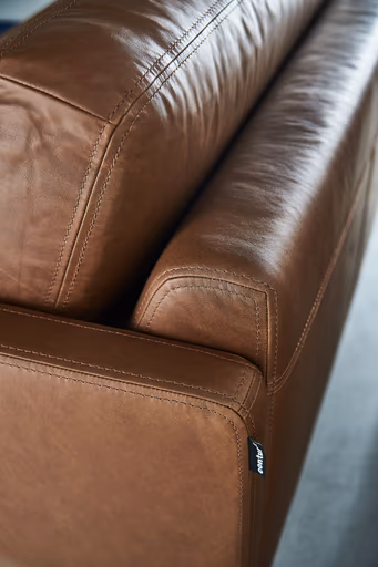 Sofa Cuneo - 2-Sitzer, Leder, Cognac