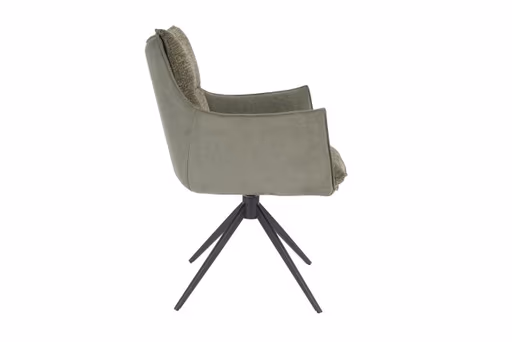 Armlehnstuhl MANDY - drehbar, Stoff, Grün