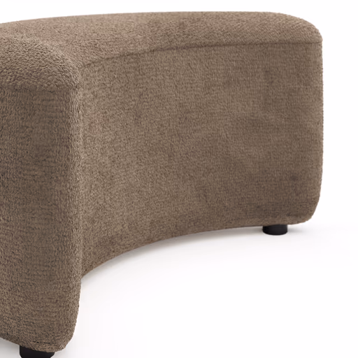 Anstellhocker Karasu - Stoff, Taupe