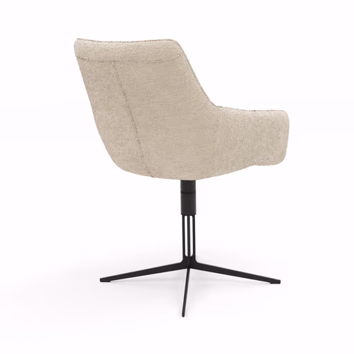 Armlehnstuhl Maluhia - drehbar, Stoff, Beige