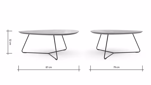 Couchtisch Fano - LBH ca. 87x78x33 cm, Eiche natur, Furnier