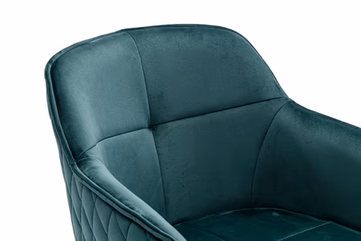 Armlehnstuhl - drehbar, Samt, Grün