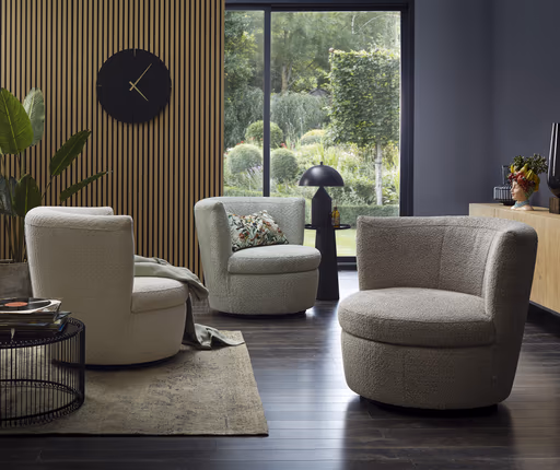 Sessel Cativa - Stoff, Graubeige