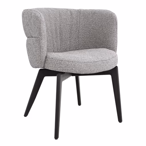 Armlehnstuhl Milana - Stoff, Grau