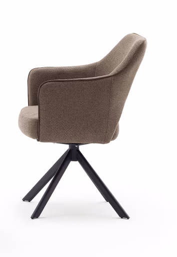 Armlehnstuhl - drehbar, Stoff, Cappuccino