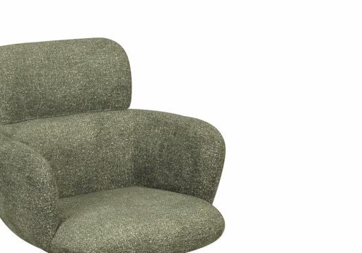 Armlehnstuhl MANJA - drehbar, Stoff, Grün