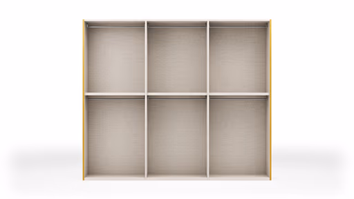 Drehtürenschrank Loretto - B ca. 280 cm, Lack matt, Safrangelb