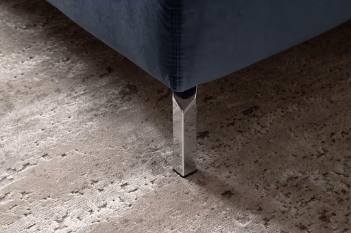 Polsterbett Farenza - Liegefläche ca. 180x200 cm, Velour, Azurblau