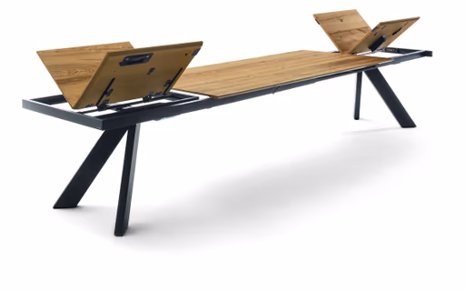 Esstisch - ausziehbar, LB ca. 190x100 cm, Wildeiche Furnier