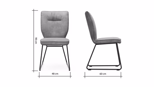 Stuhl Westmore - Stoff, Silberfarben