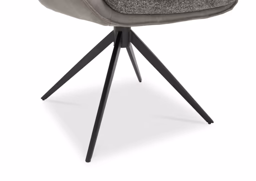 Stuhl MANDY - drehbar, Stoff, Graubeige