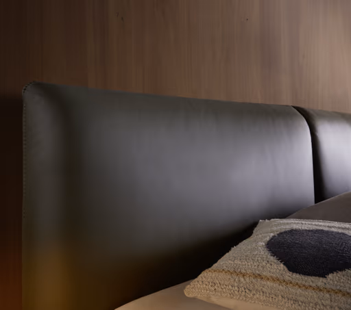 Polsterbett Delia - Liegefläche ca. 180x200 cm, Leder Olive