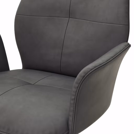 Armlehnstuhl Dinner - drehbar, Stoff, Dunkelgrau