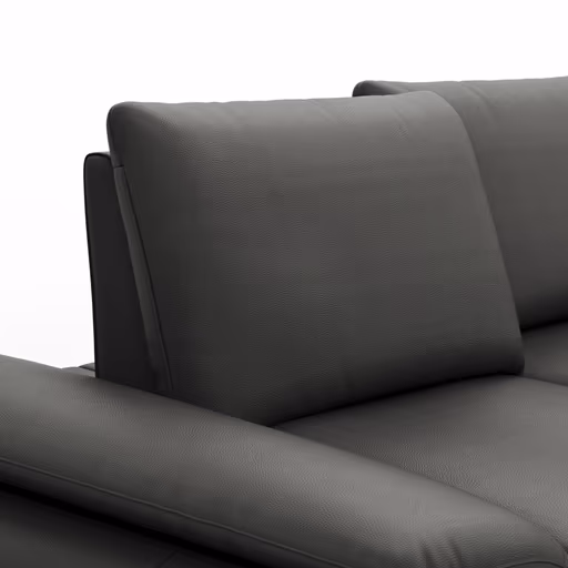 Sofa Collina - 3-Sitzer, Leder, Schwarz