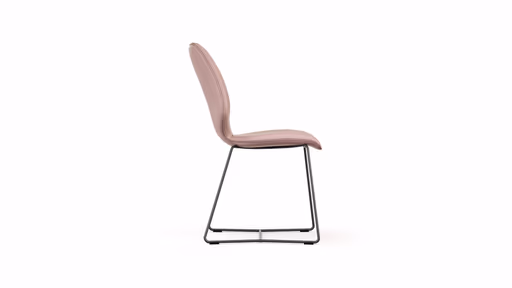 Stuhl Penthouse - Leder, Mauve, Kufen, Anthrazit