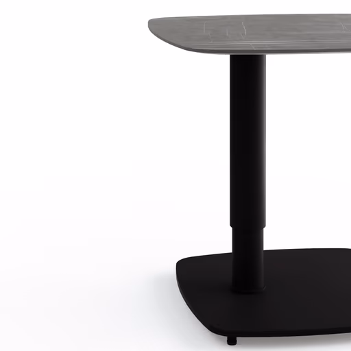 Beistelltisch Camas - LBH ca. 50x50x48 cm, Keramik, Dunkelgrau