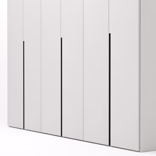 Drehtürenschrank Loretto - B ca. 280 cm, Lack matt, Weiß