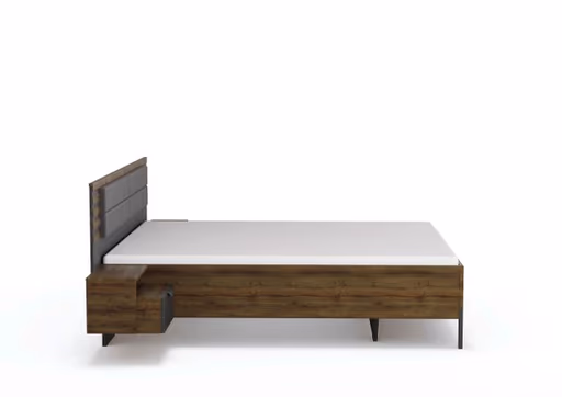 Bettanlage- Liegefläche ca. 180x200 cm, Dunkelgrau, Eiche Dunkel