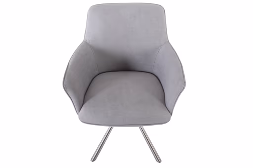 Armlehnstuhl MIREIA - drehbar, Stoff, Hellgrau