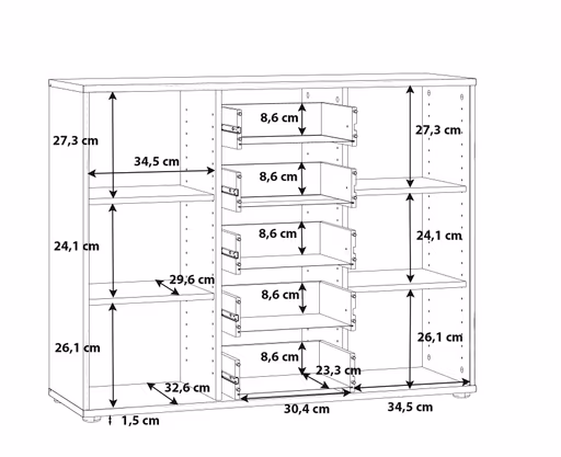 Kommode FAIK - Eiche Dekor