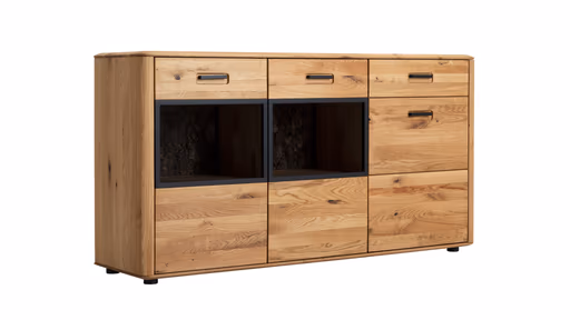 Sideboard Vigo - Wildeiche massiv, Natur geölt