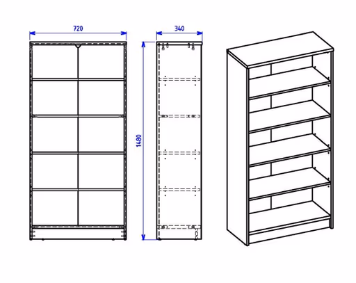 Regal - B ca. 72 cm, Sonoma Eiche Nachbildung