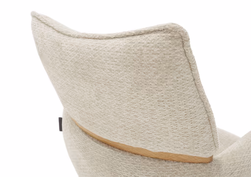 Armlehnstuhl MAROU - drehbar, Stoff, Beige