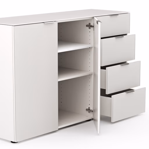 Kommode Colorado Beimöbel - BHT ca. 135x87x43 cm, Offwhite