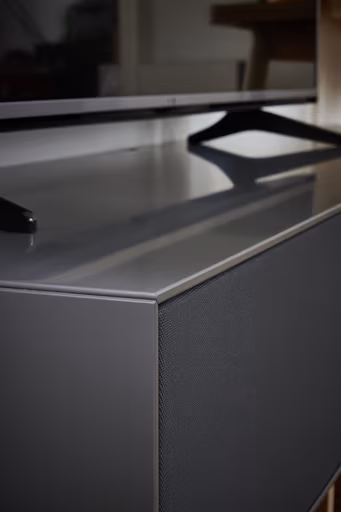 Wohnwand Edge - B ca. 180 cm, Lack, Graphit