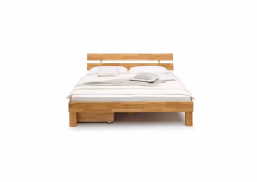 Bettgestell- Liegefläche ca. 180x200 cm, Wildeiche, Massiv, Geölt