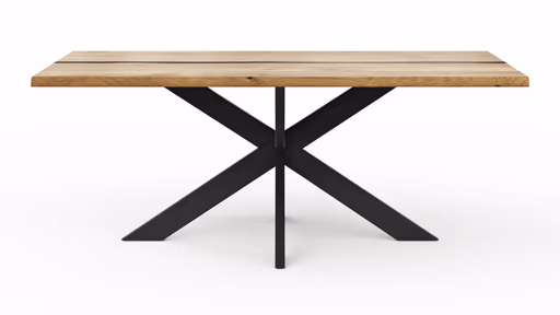 Esstisch Kima - LB ca. 200x100 cm, Wildeiche massiv mit Epoxid-Harz