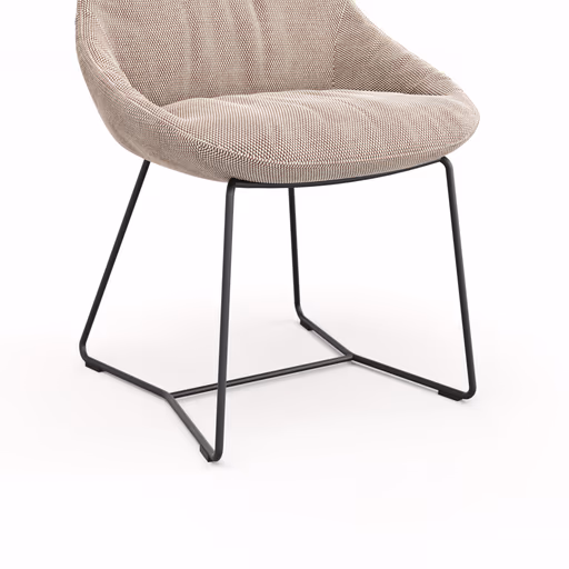 Stuhl Pegara - Stoff, Beige