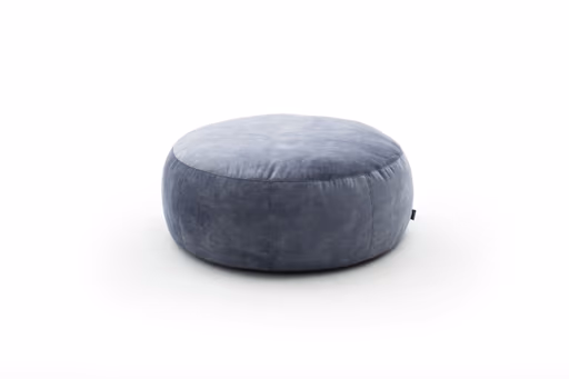 Hocker Alvito, rund, ca. 105 cm, Stoff, Steingrau