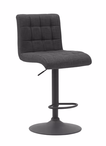 Barhocker - drehbar, höhenverstellbar, Stoff, Anthrazit