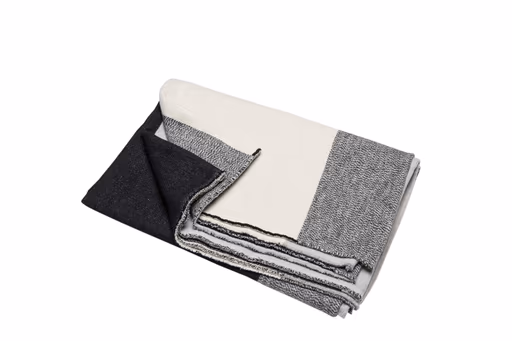 Wohndecke Nova - BL ca. 145x220 cm, Schwarz/Weiß