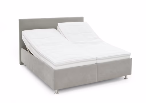 Polsterbett - Liegefläche ca. 180x200cm, Stoff, Grau