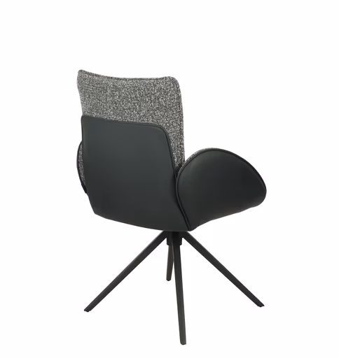 Armlehnstuhl MAURA - drehbar, Stoff, Anthrazit