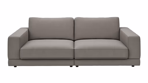 Megasofa Juni Lounge - B ca. 292 cm, Leder, Silbergrau