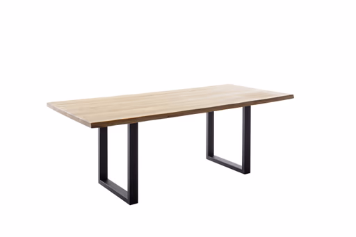 Esstisch - LB ca. 180x100 cm, Wildeiche massiv geölt, Baumkante